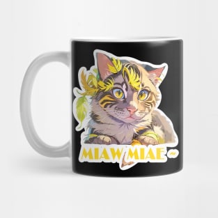 Cat Miaw: Playful and Cute Cat Design Mug